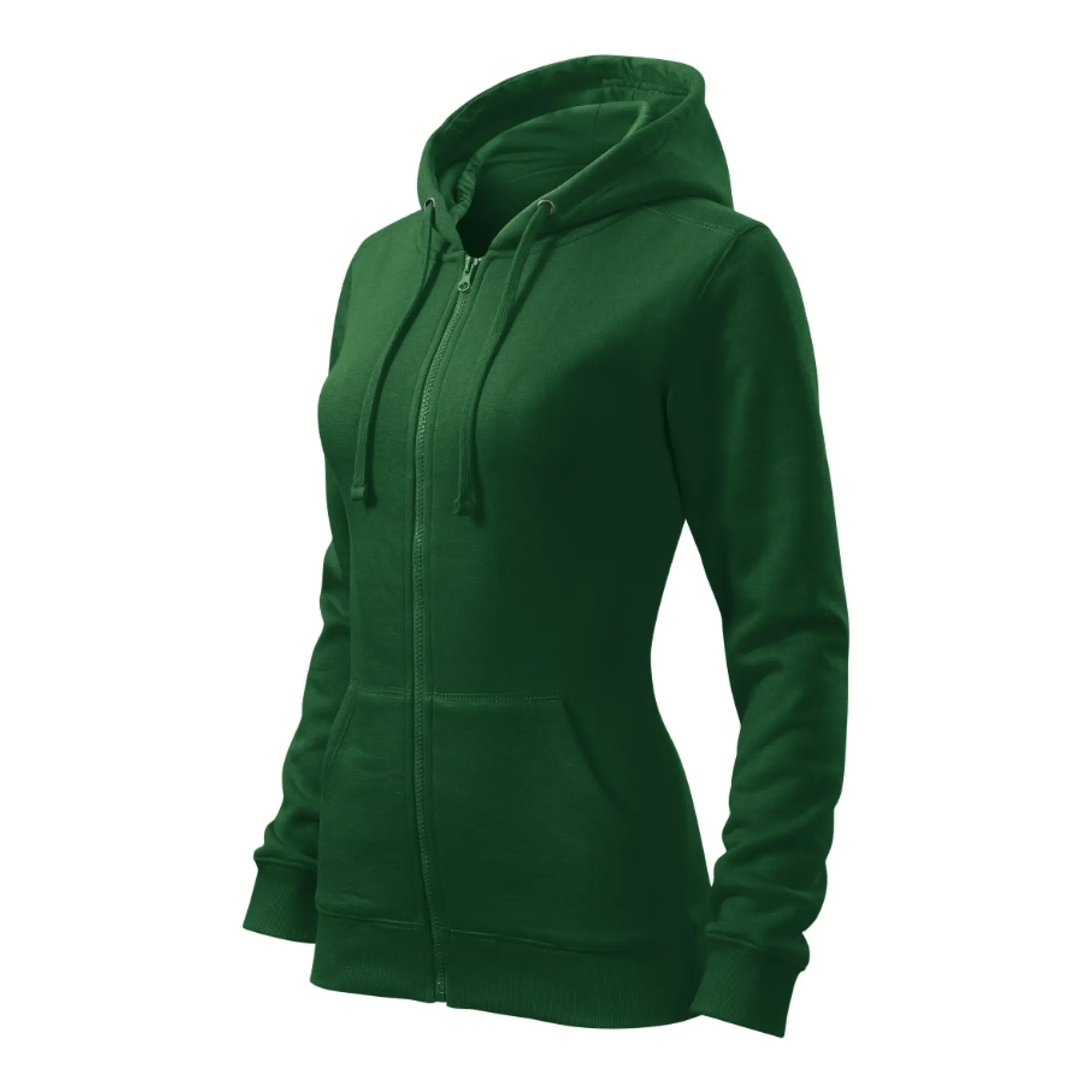 Hanorac damă Trendy Zipper 411-verde sticlă